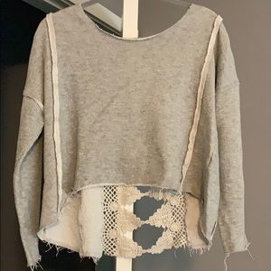 Free people Lace back sweater